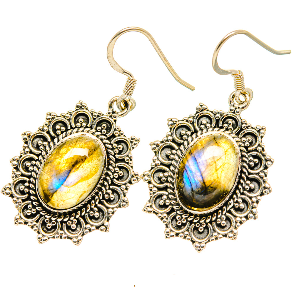 Labradorite Earrings handcrafted by Anasilvercos - EARR419117