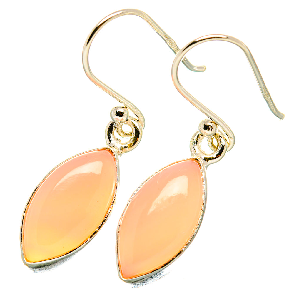 Rose Quartz Earrings handcrafted by Anasilvercos - EARR419120