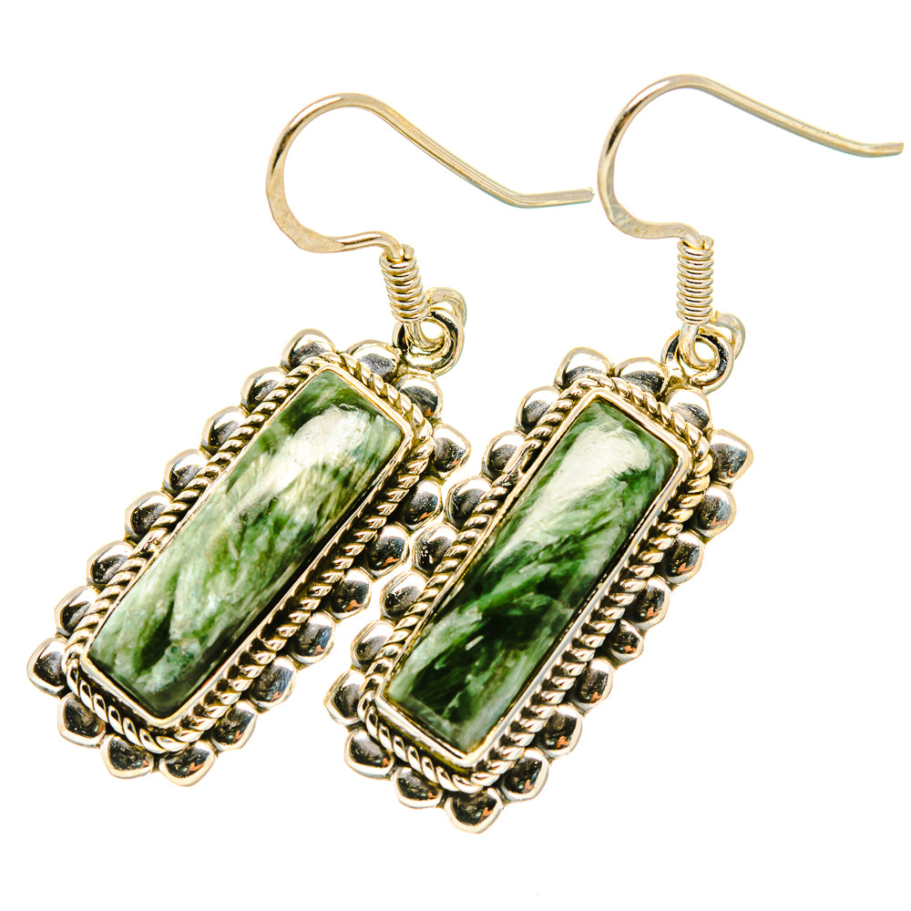 Seraphinite Earrings handcrafted by Anasilvercos - EARR419121