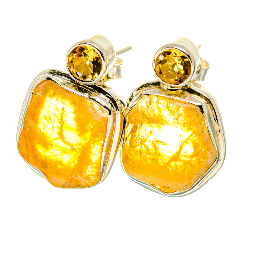 Citrine Earrings handcrafted by Anasilvercos - EARR419124