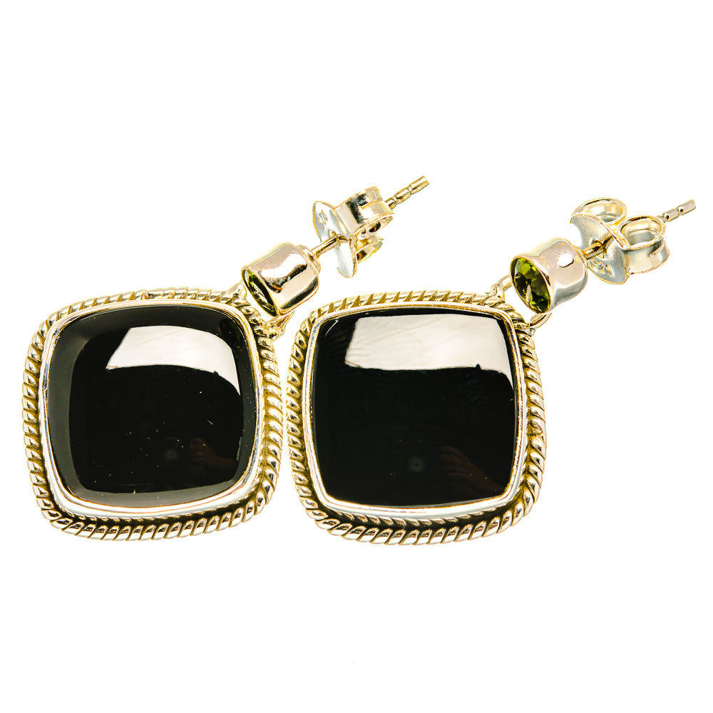 Black Onyx Earrings handcrafted by Anasilvercos - EARR419135