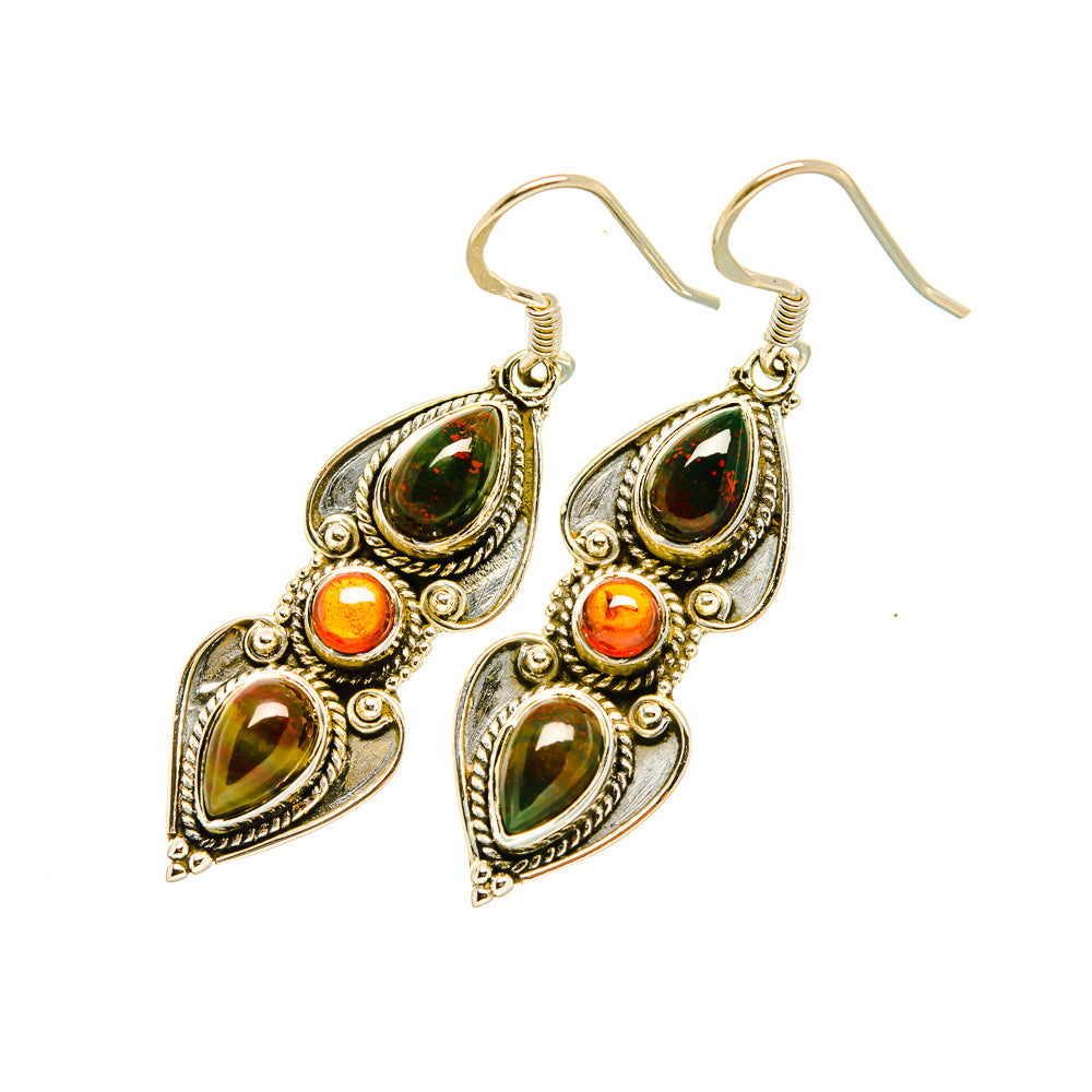 Garnet Earrings handcrafted by Anasilvercos - EARR419145