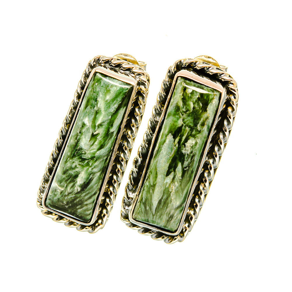 Seraphinite Earrings handcrafted by Anasilvercos - EARR419155