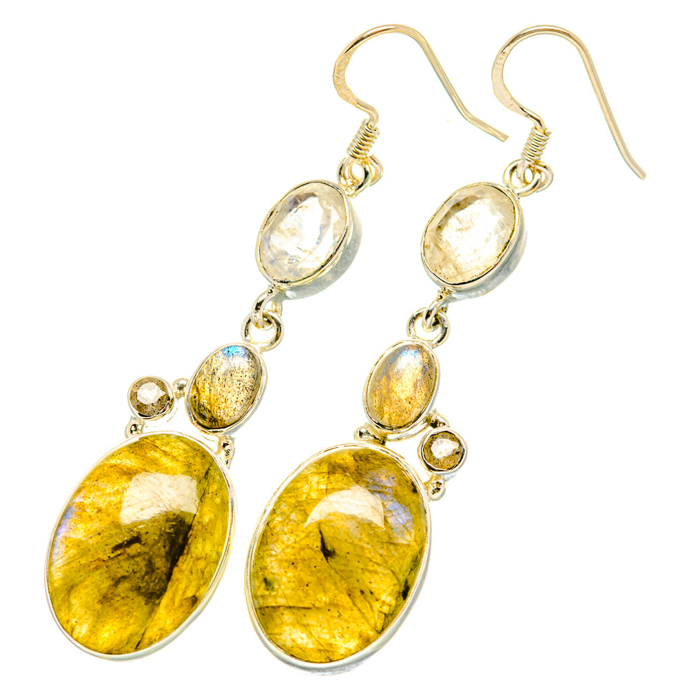 Labradorite Earrings handcrafted by Anasilvercos - EARR419173