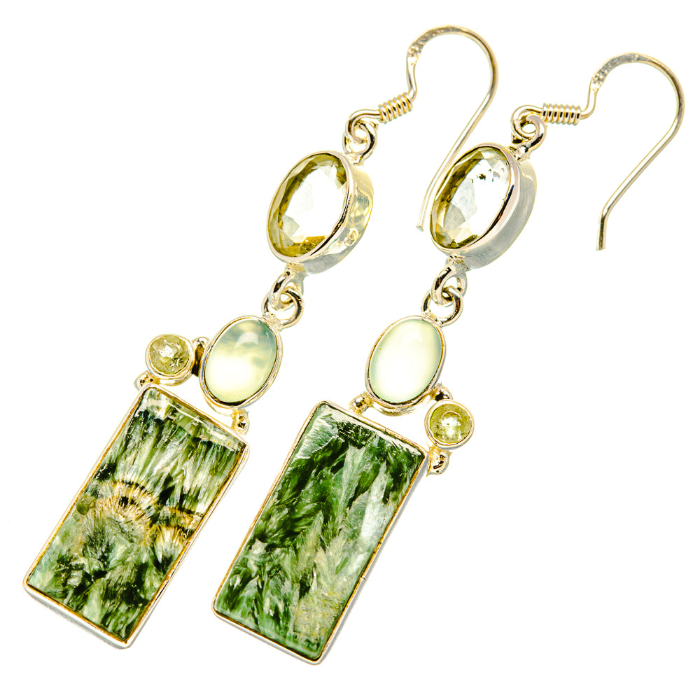 Seraphinite Earrings handcrafted by Anasilvercos - EARR419177