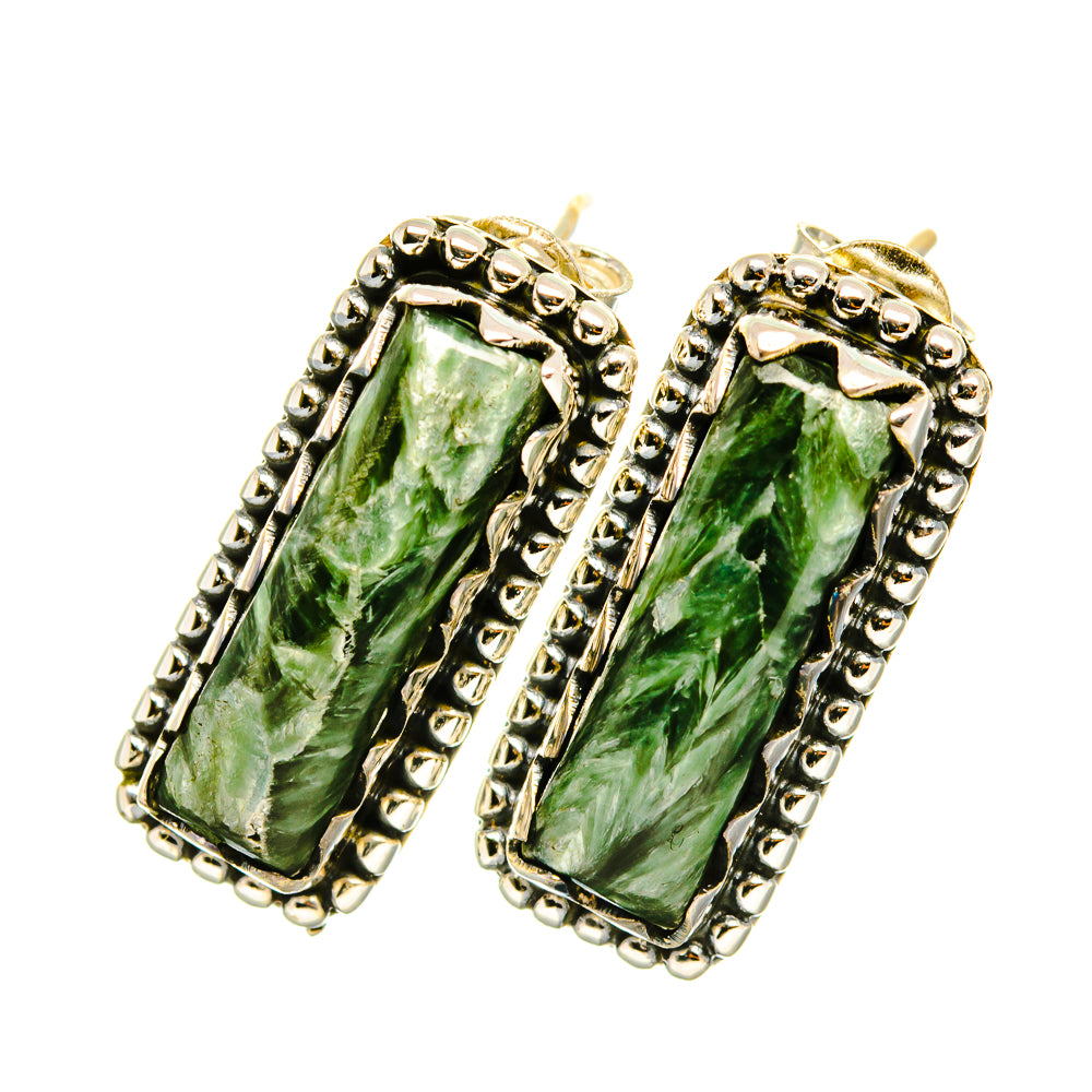 Seraphinite Earrings handcrafted by Anasilvercos - EARR419188