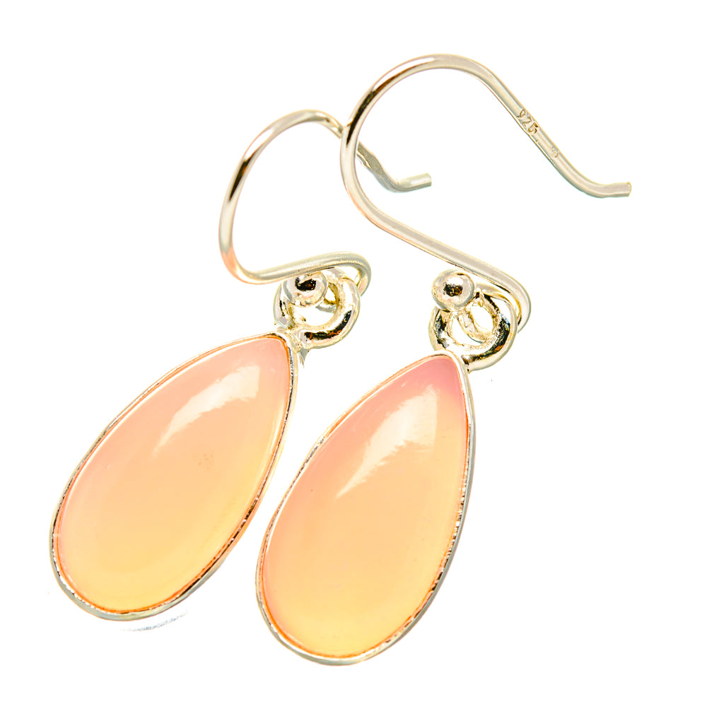 Pink Opal Earrings handcrafted by Anasilvercos - EARR419193