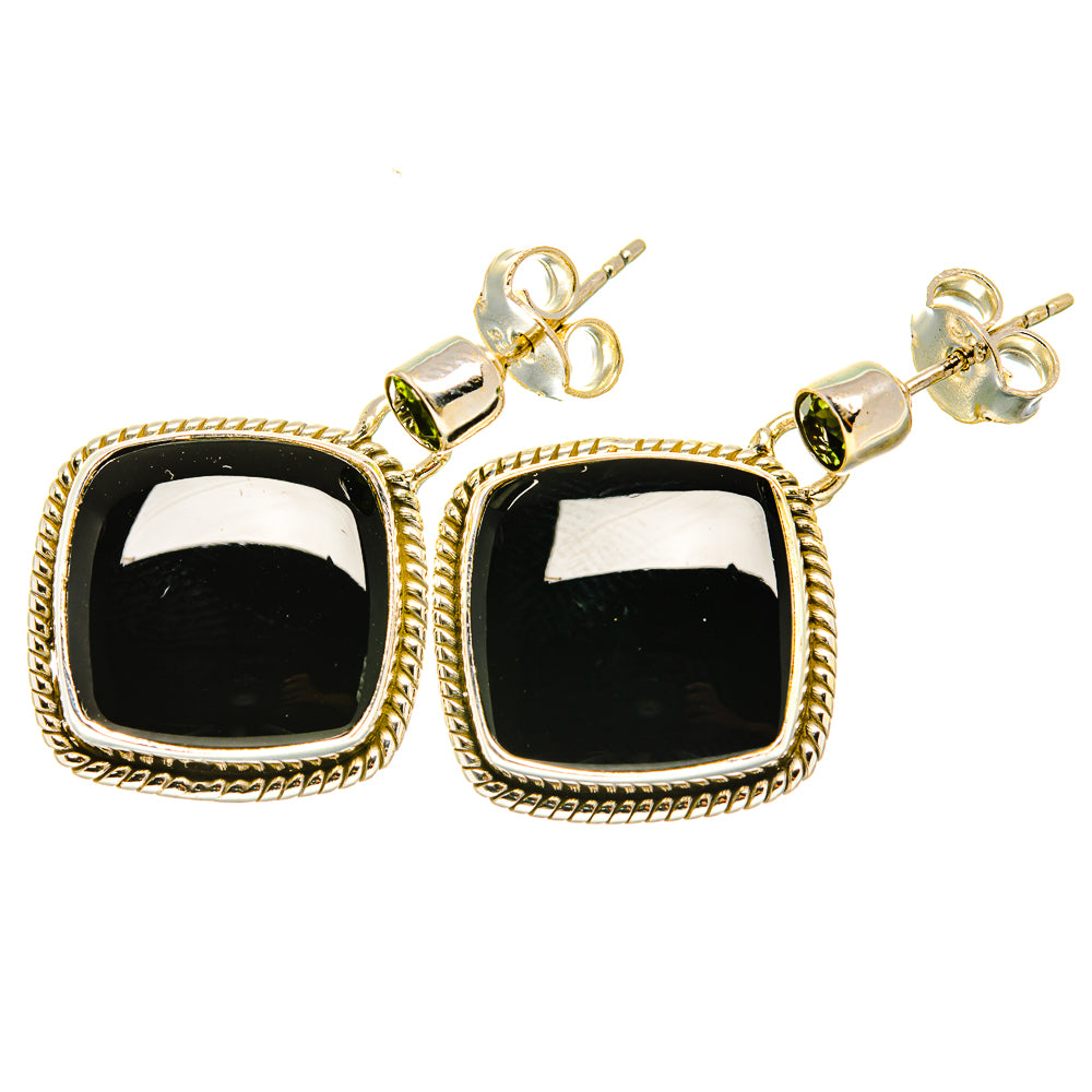 Black Onyx Earrings handcrafted by Anasilvercos - EARR419194