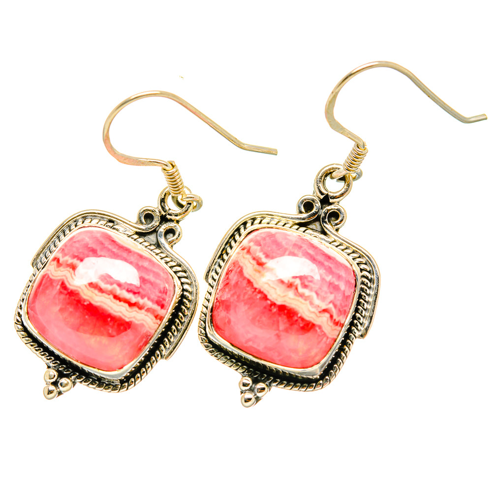 Rhodochrosite Earrings handcrafted by Anasilvercos - EARR419200