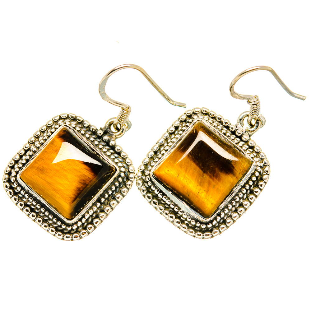 Tiger Eye Earrings handcrafted by Anasilvercos - EARR419201