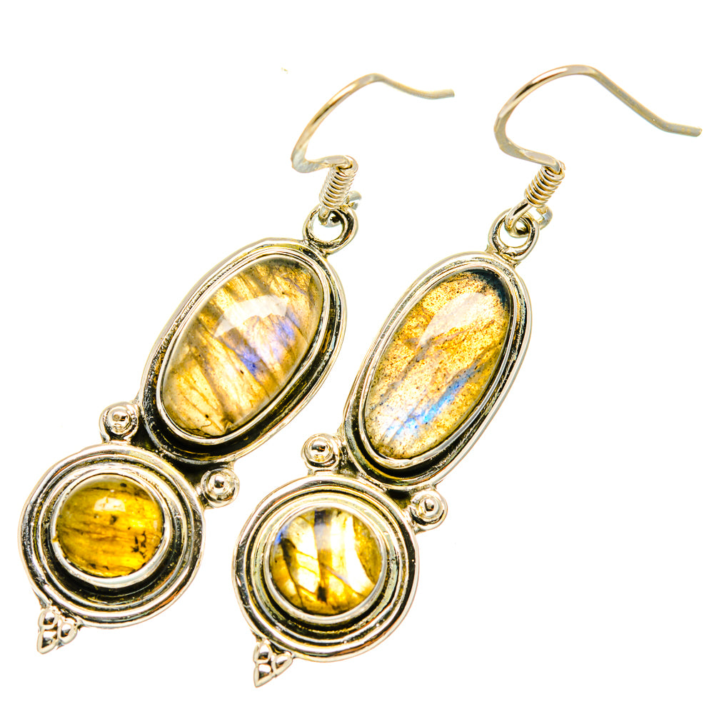 Labradorite Earrings handcrafted by Anasilvercos - EARR419203