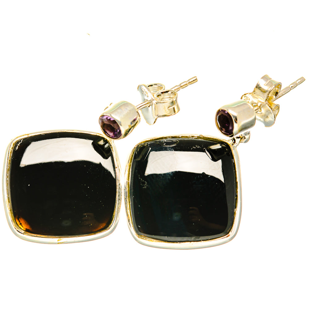 Black Onyx Earrings handcrafted by Anasilvercos - EARR419206