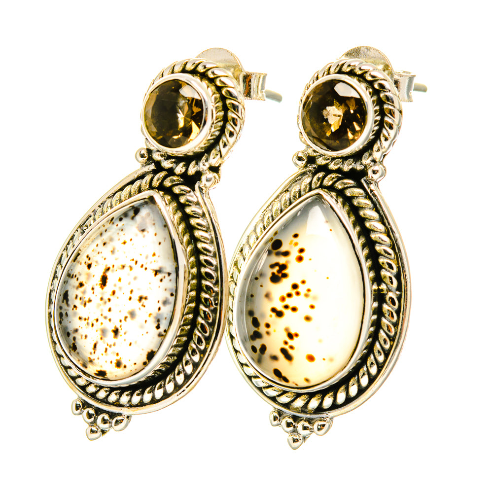 Dendritic Opal Earrings handcrafted by Anasilvercos - EARR419215