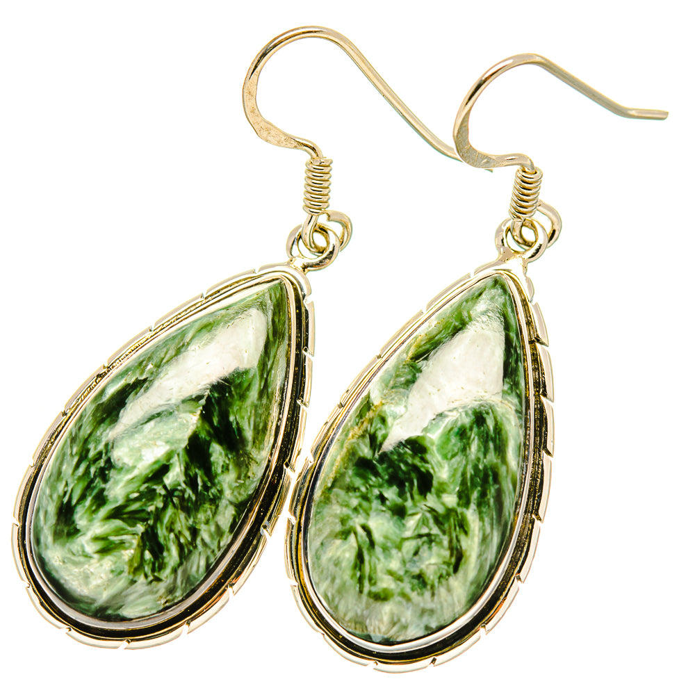 Seraphinite Earrings handcrafted by Anasilvercos - EARR419219