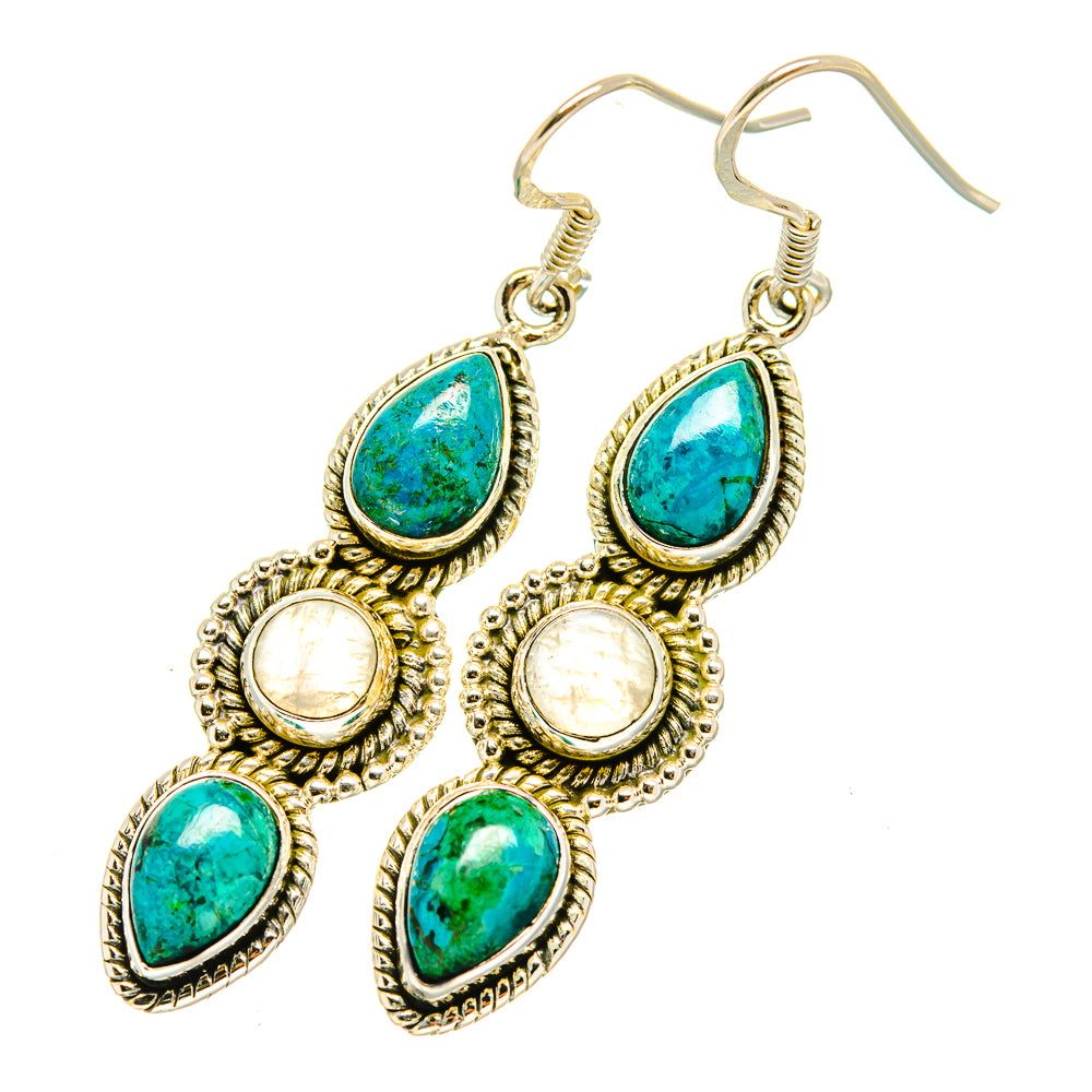Chrysocolla Earrings handcrafted by Anasilvercos - EARR419220