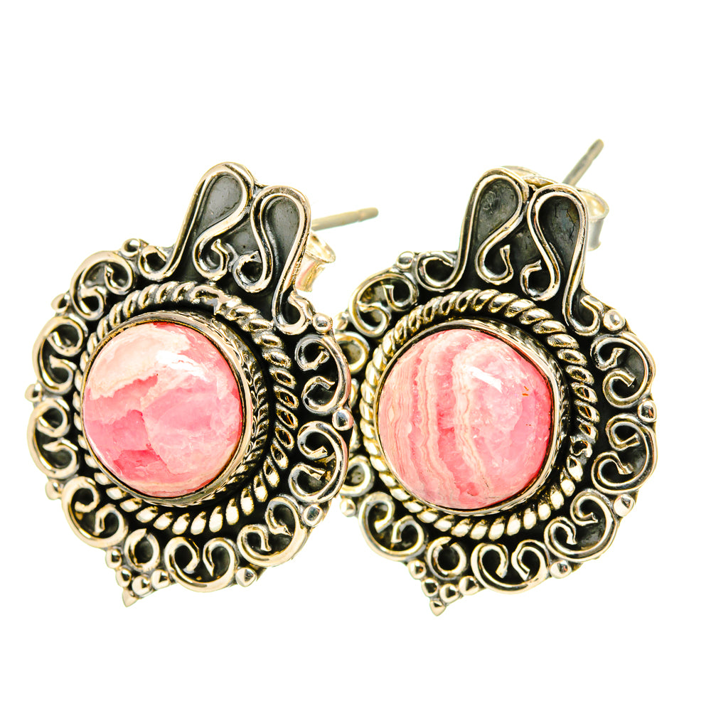 Rhodochrosite Earrings handcrafted by Anasilvercos - EARR419224