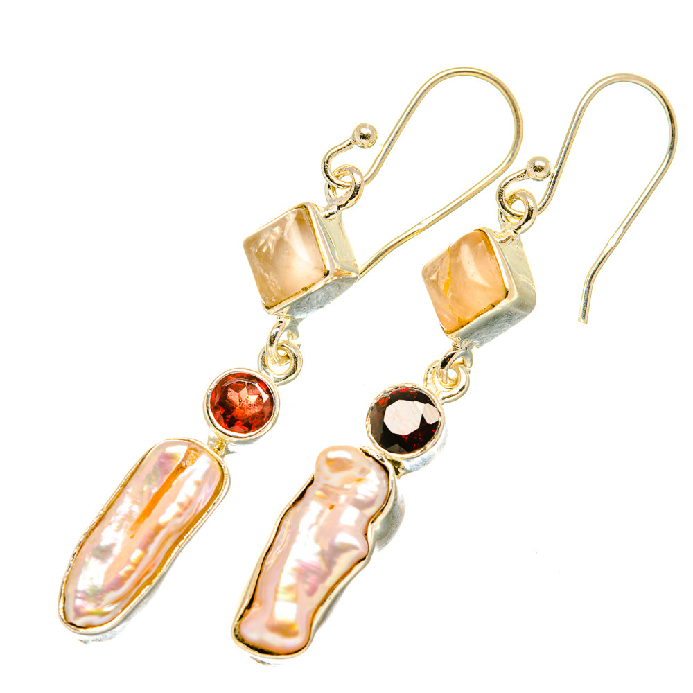 Mother Of Pearl Earrings handcrafted by Anasilvercos - EARR419230