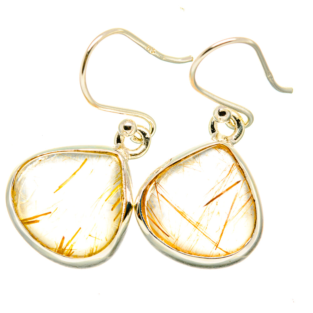 Rutilated Quartz Earrings handcrafted by Anasilvercos - EARR419234