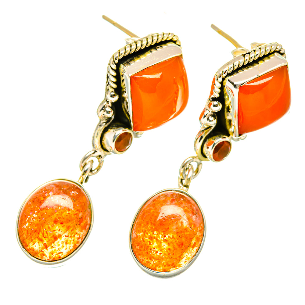 Carnelian Earrings handcrafted by Anasilvercos - EARR419240