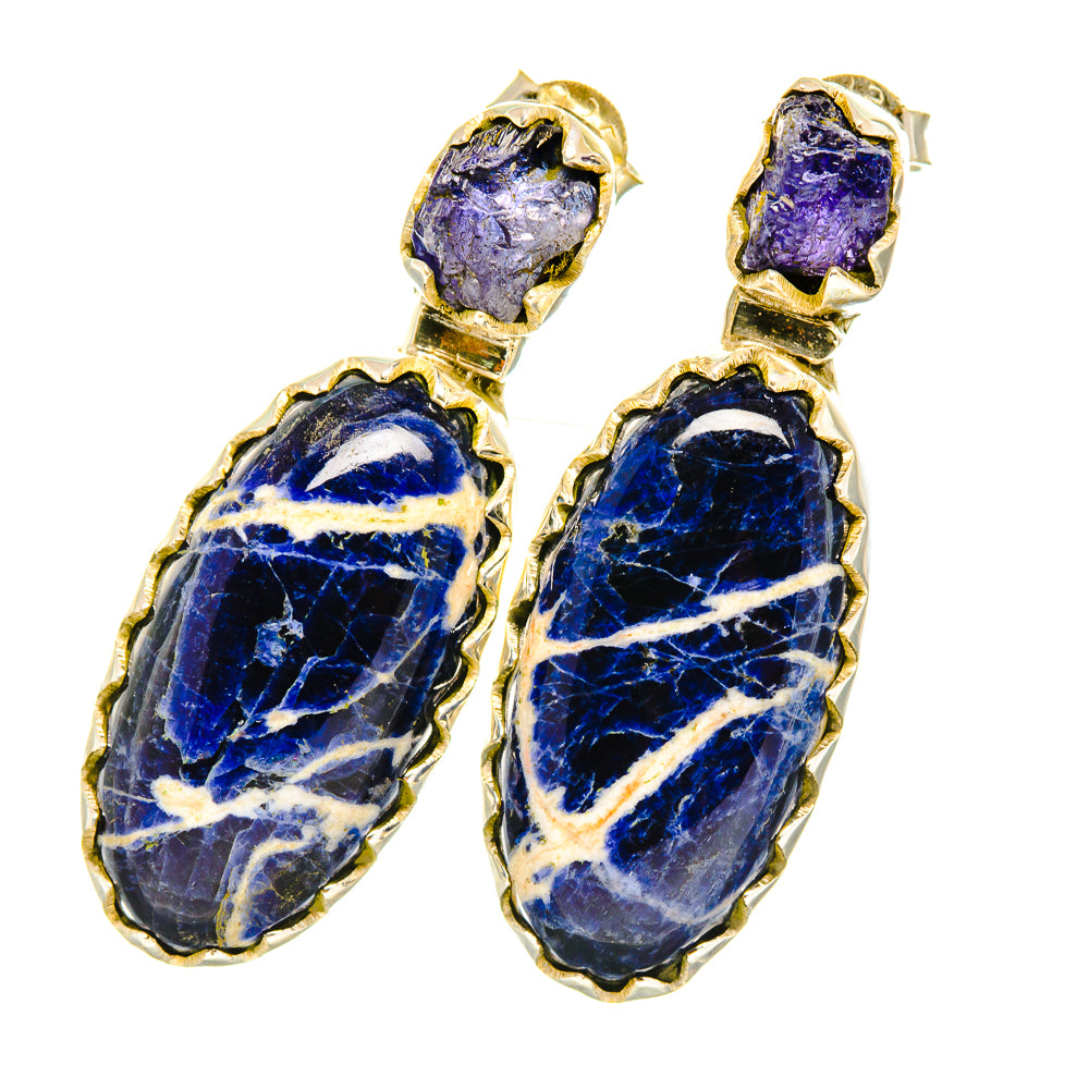 Sodalite Earrings handcrafted by Anasilvercos - EARR419241