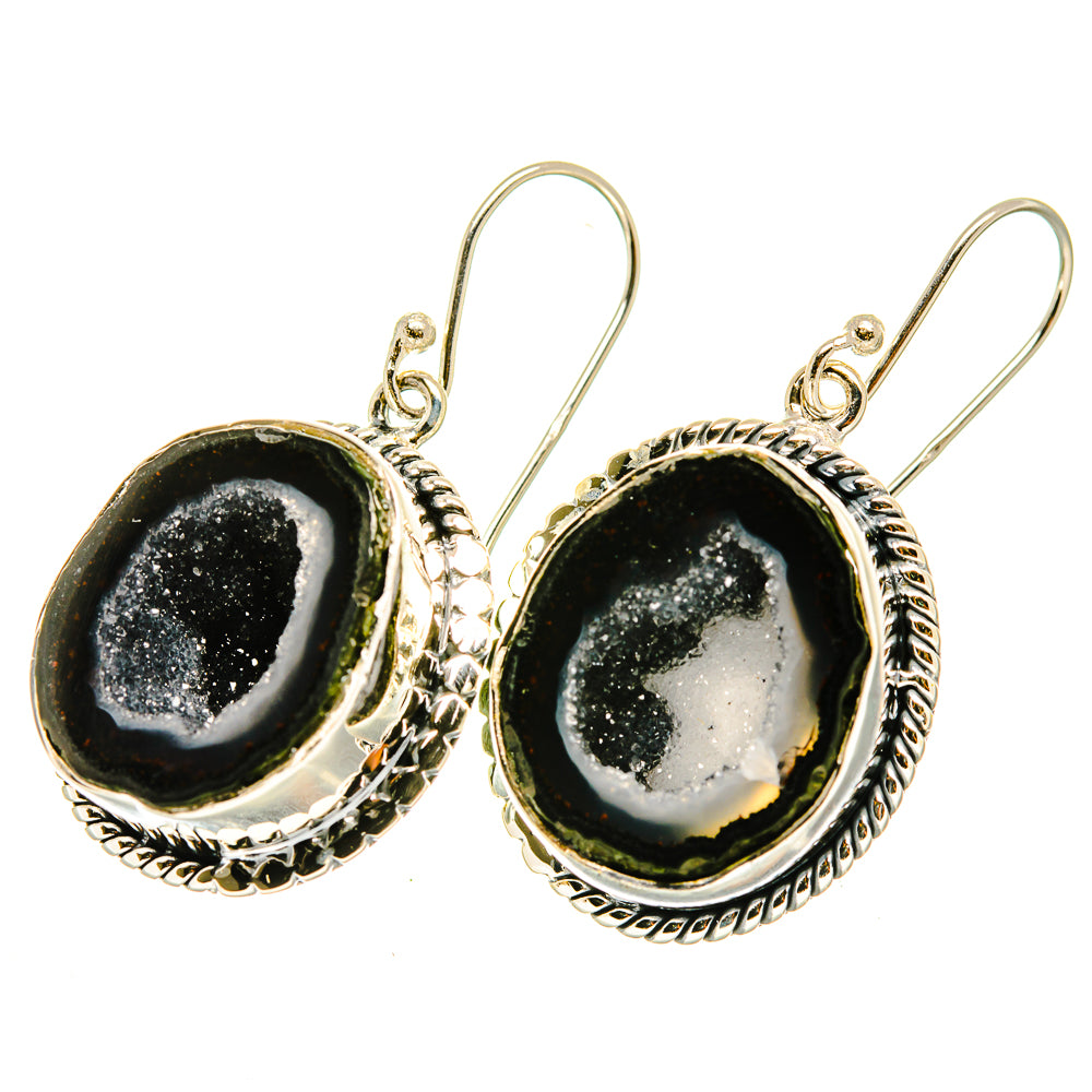 Coconut Geode Druzy Earrings handcrafted by Anasilvercos - EARR419242