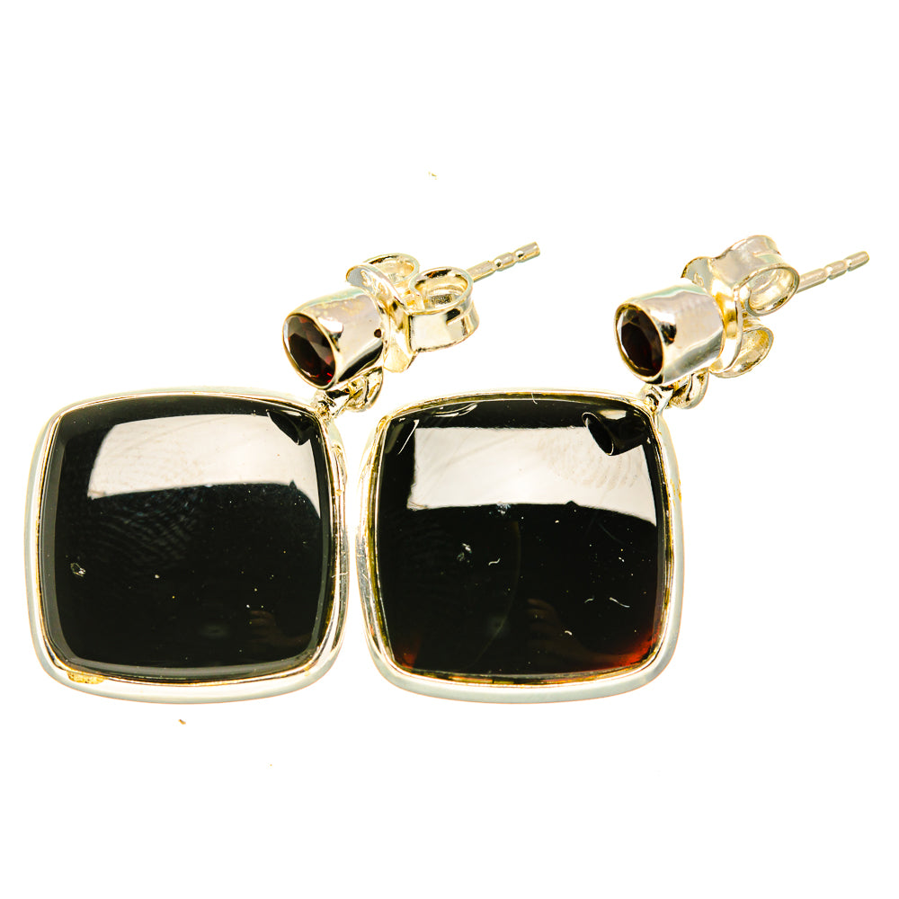 Black Onyx Earrings handcrafted by Anasilvercos - EARR419248