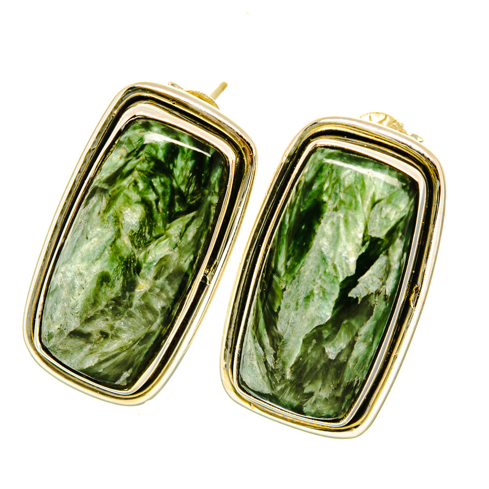 Seraphinite Earrings handcrafted by Anasilvercos - EARR419254