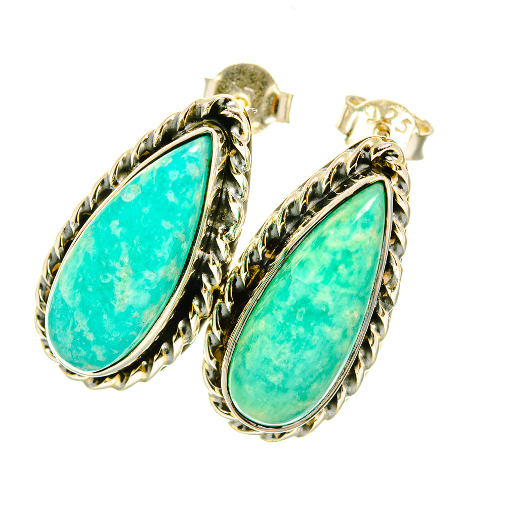 Amazonite Earrings handcrafted by Anasilvercos - EARR419256