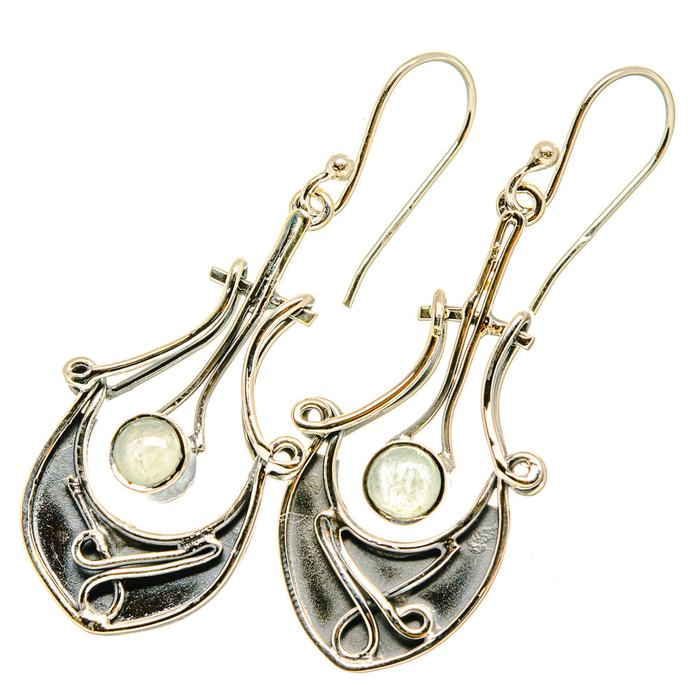 Rainbow Moonstone Earrings handcrafted by Anasilvercos - EARR419262