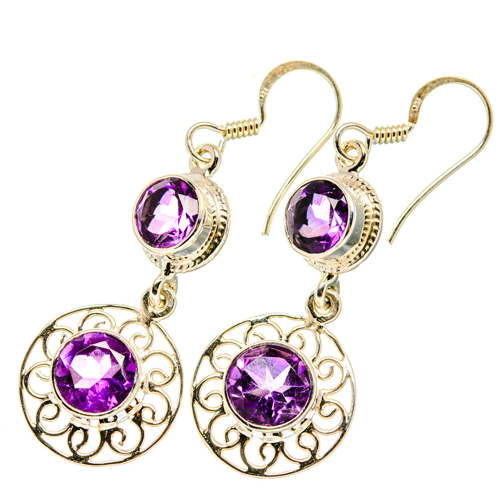Amethyst Earrings handcrafted by Anasilvercos - EARR419266