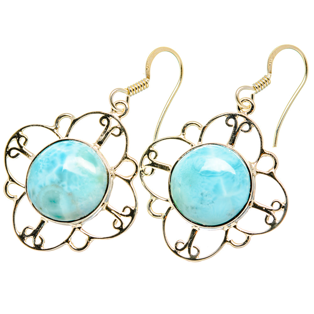Larimar Earrings handcrafted by Anasilvercos - EARR419270