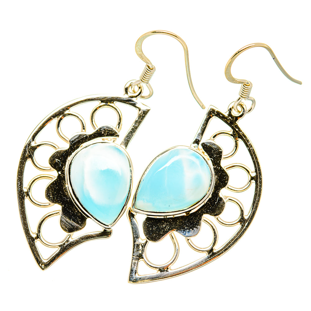 Larimar Earrings handcrafted by Anasilvercos - EARR419281