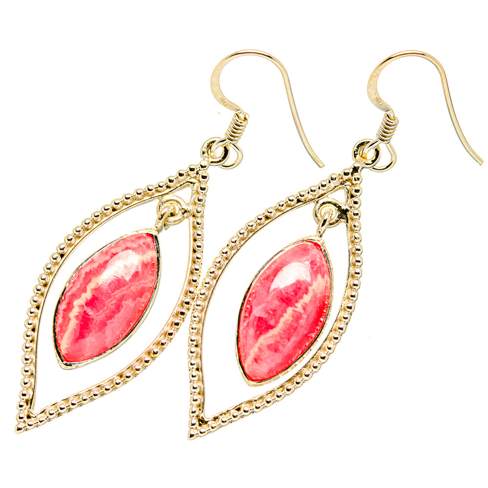 Rhodochrosite Earrings handcrafted by Anasilvercos - EARR419290