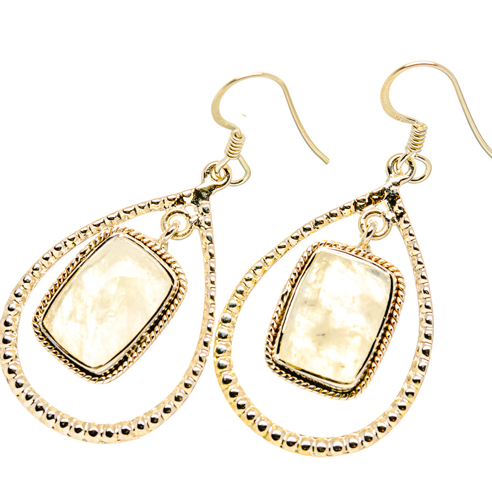 Rainbow Moonstone Earrings handcrafted by Anasilvercos - EARR419292