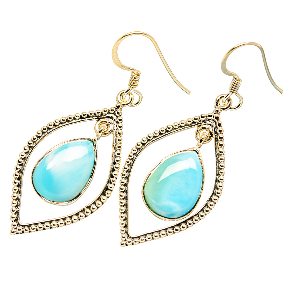Larimar Earrings handcrafted by Anasilvercos - EARR419294