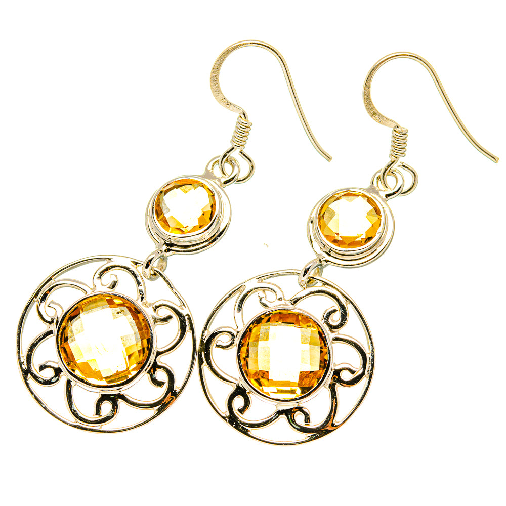 Citrine Earrings handcrafted by Anasilvercos - EARR419299