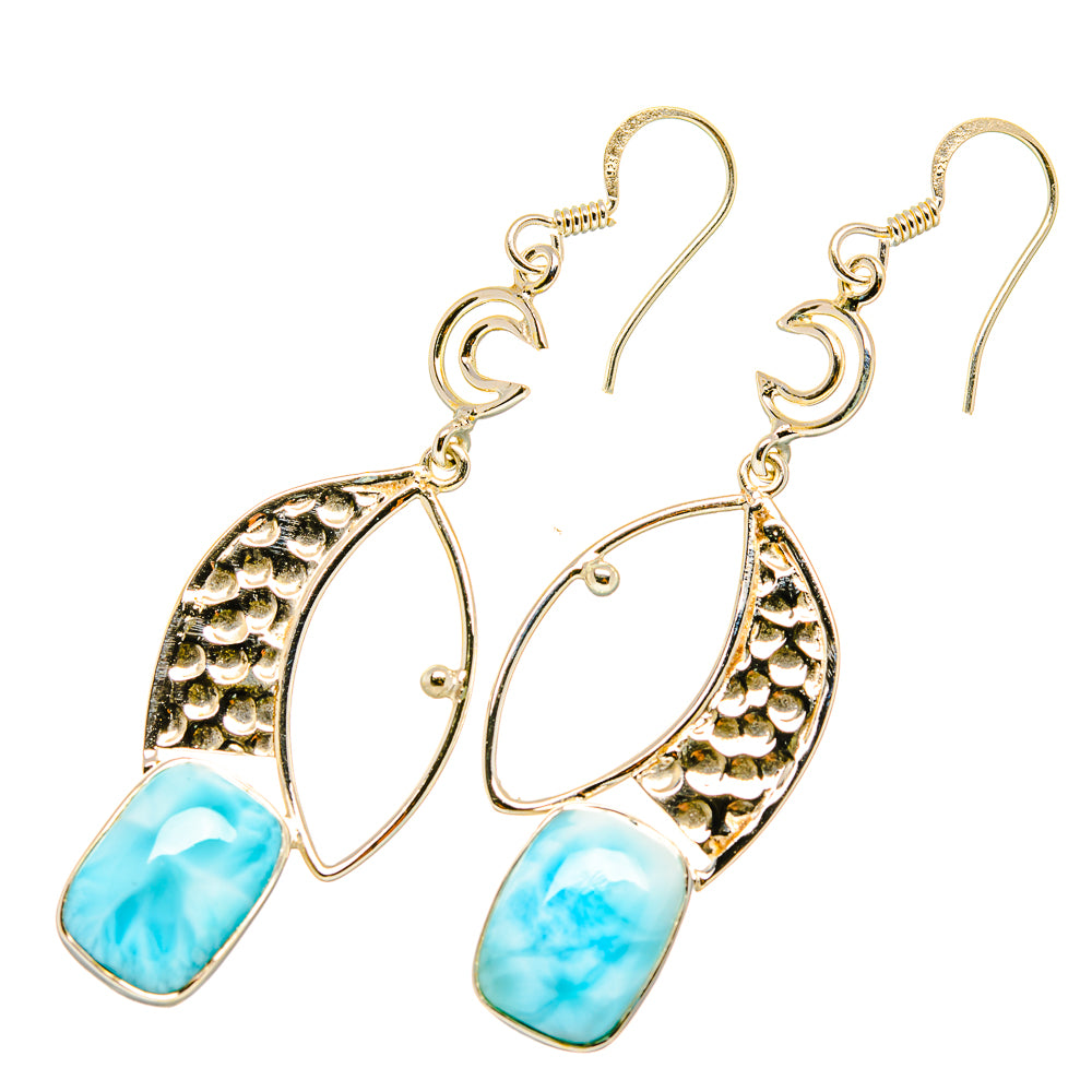 Larimar Earrings handcrafted by Anasilvercos - EARR419300