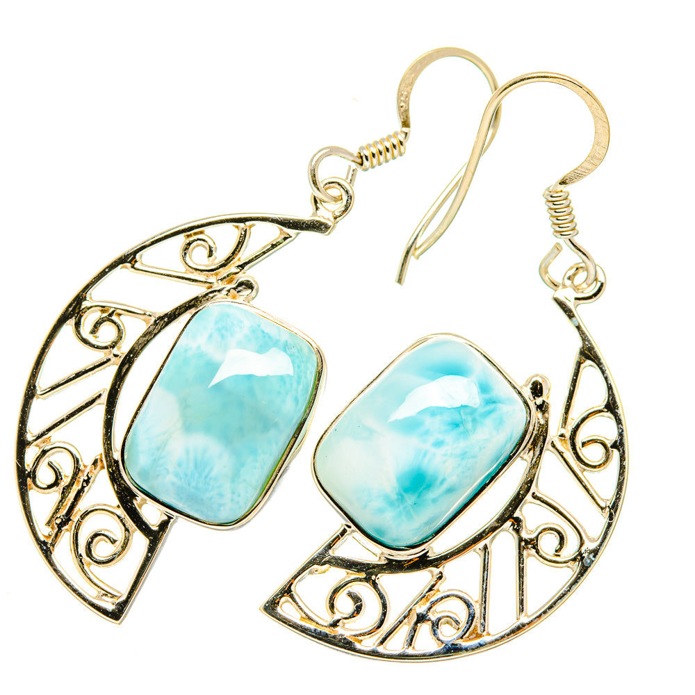 Larimar Earrings handcrafted by Anasilvercos - EARR419310