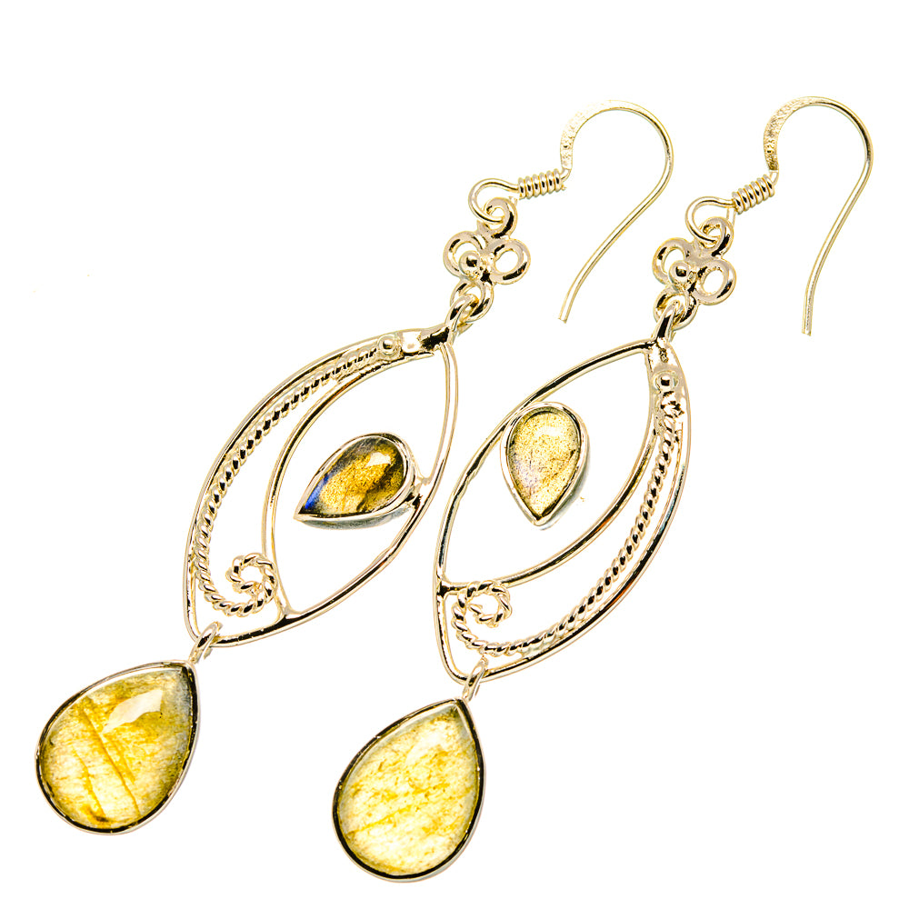 Labradorite Earrings handcrafted by Anasilvercos - EARR419312