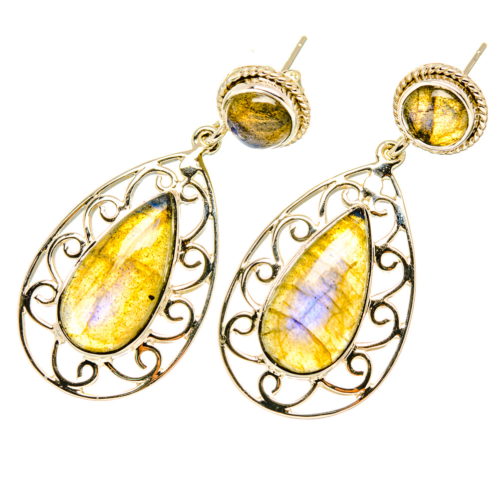 Labradorite Earrings handcrafted by Anasilvercos - EARR419313