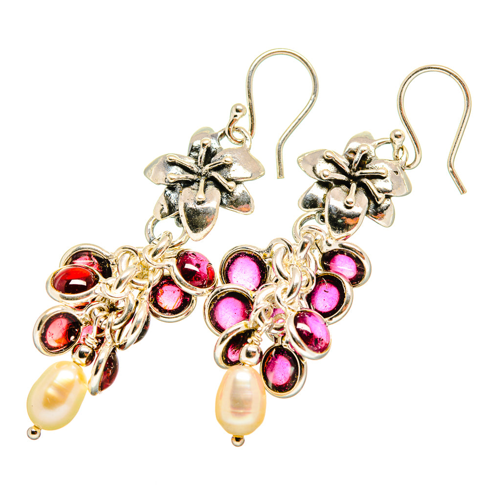 Garnet Earrings handcrafted by Anasilvercos - EARR419330