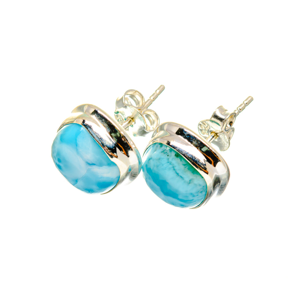 Larimar Earrings handcrafted by Anasilvercos - EARR419339