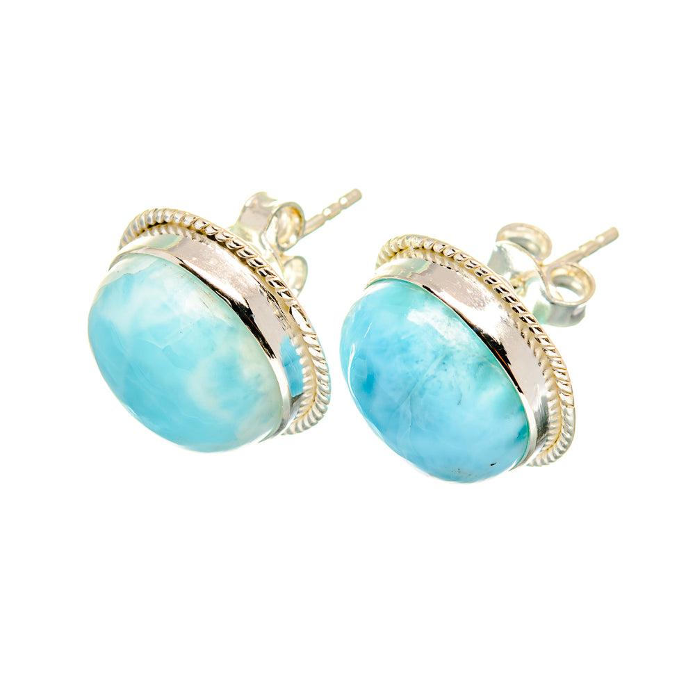 Larimar Earrings handcrafted by Anasilvercos - EARR419353
