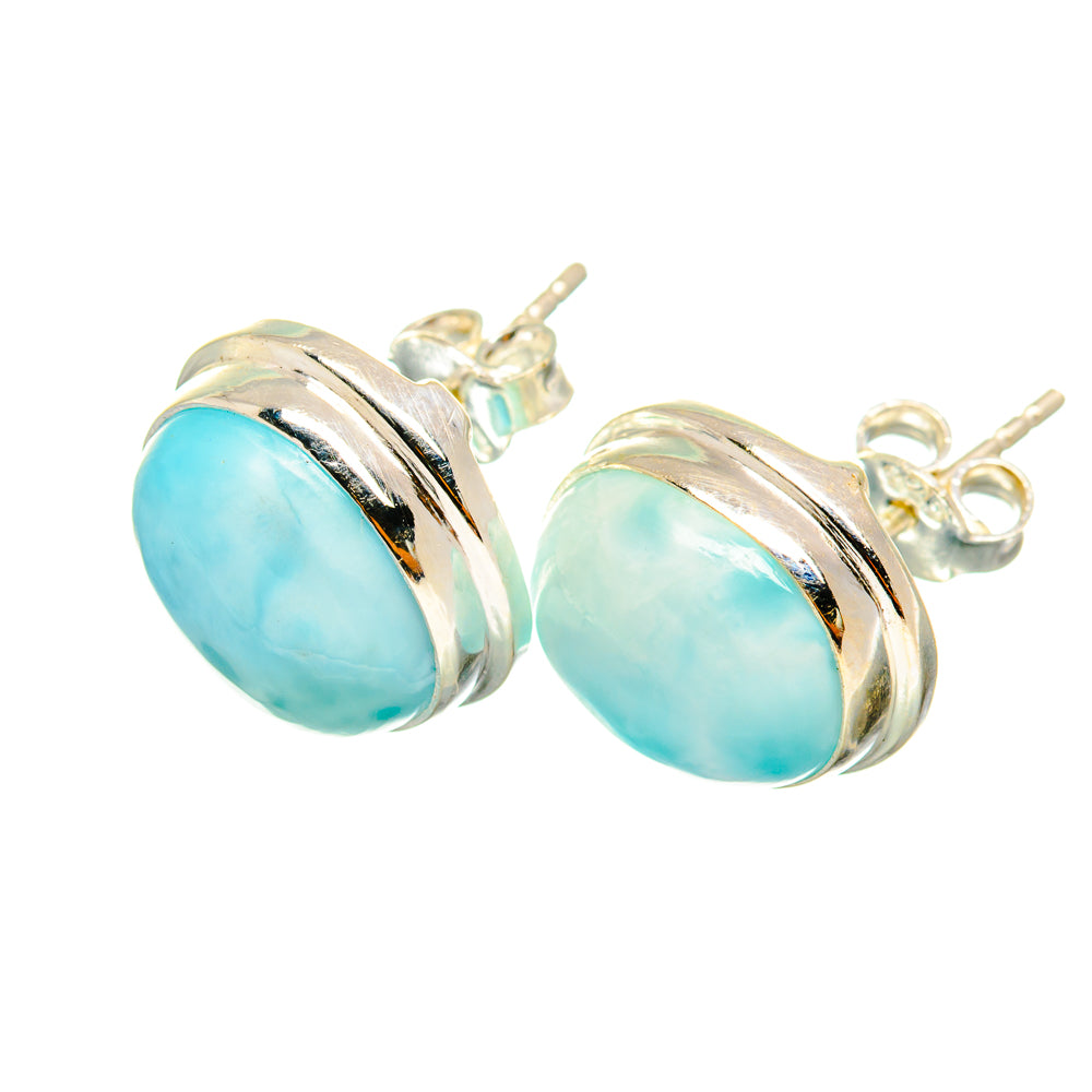 Larimar Earrings handcrafted by Anasilvercos - EARR419371