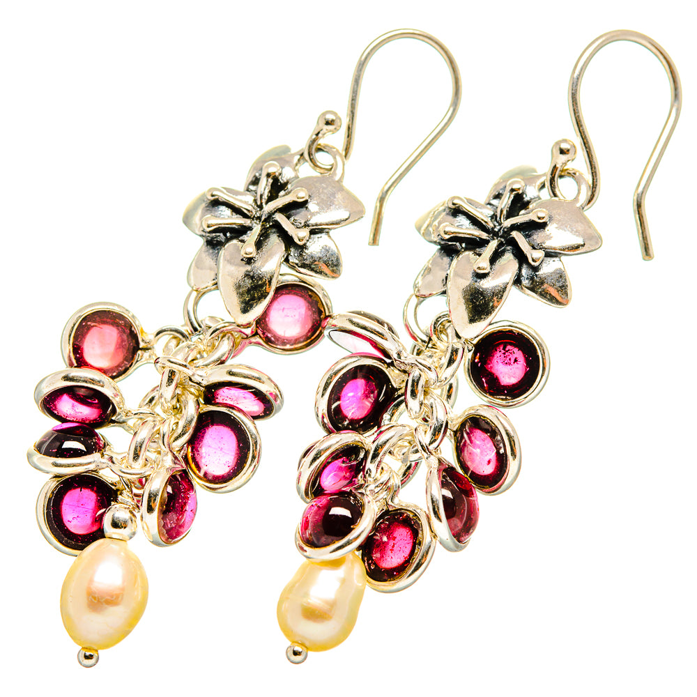 Garnet Earrings handcrafted by Anasilvercos - EARR419380