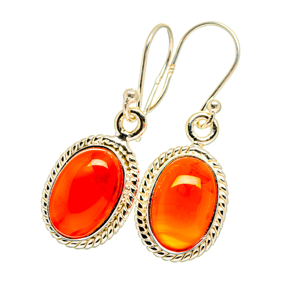 Carnelian Earrings handcrafted by Anasilvercos - EARR419397