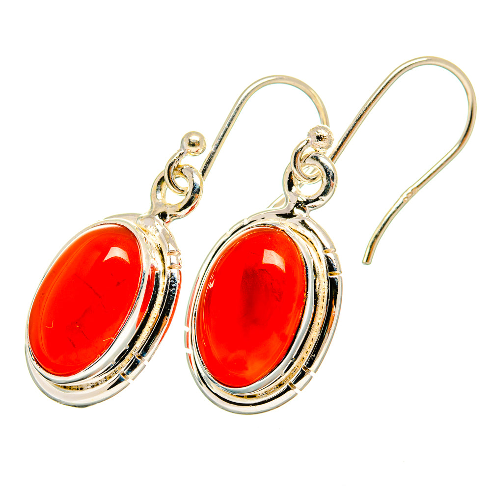 Red Onyx Earrings handcrafted by Anasilvercos - EARR419400