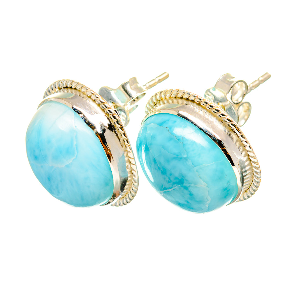 Larimar Earrings handcrafted by Anasilvercos - EARR419425