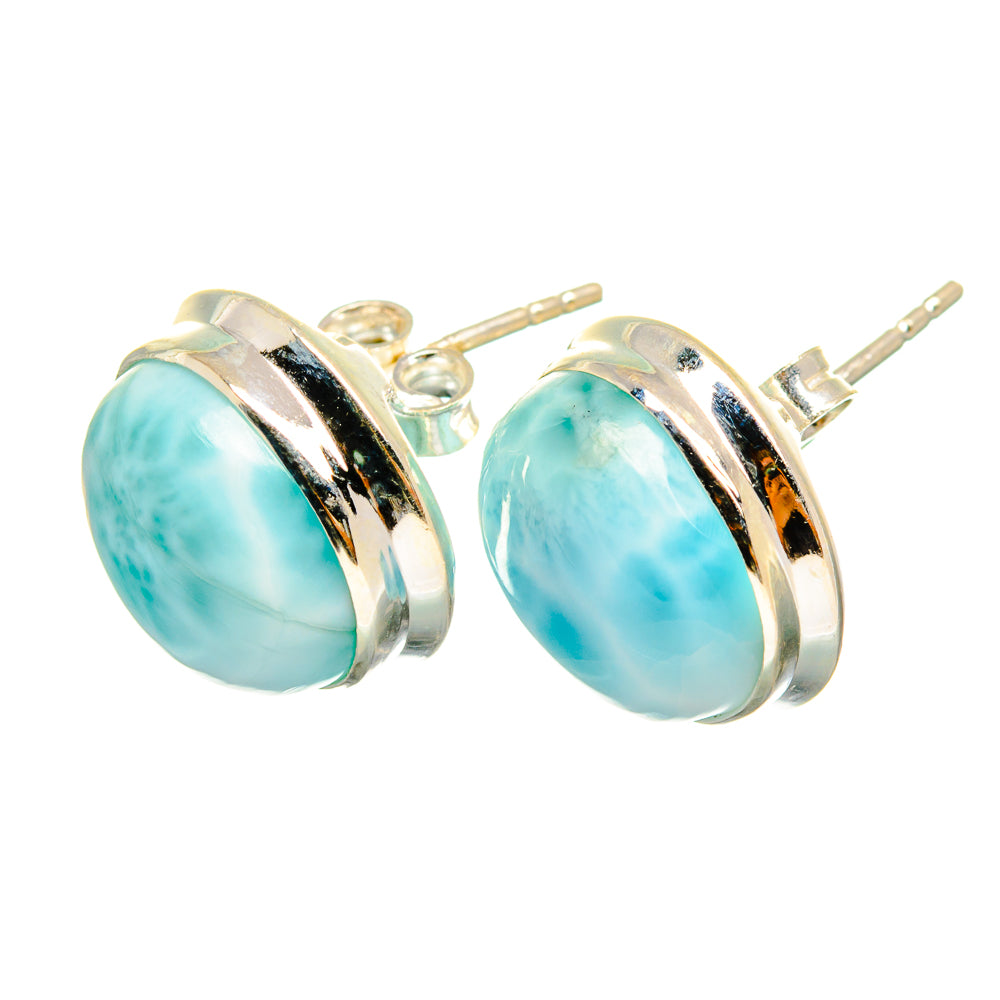 Larimar Earrings handcrafted by Anasilvercos - EARR419446