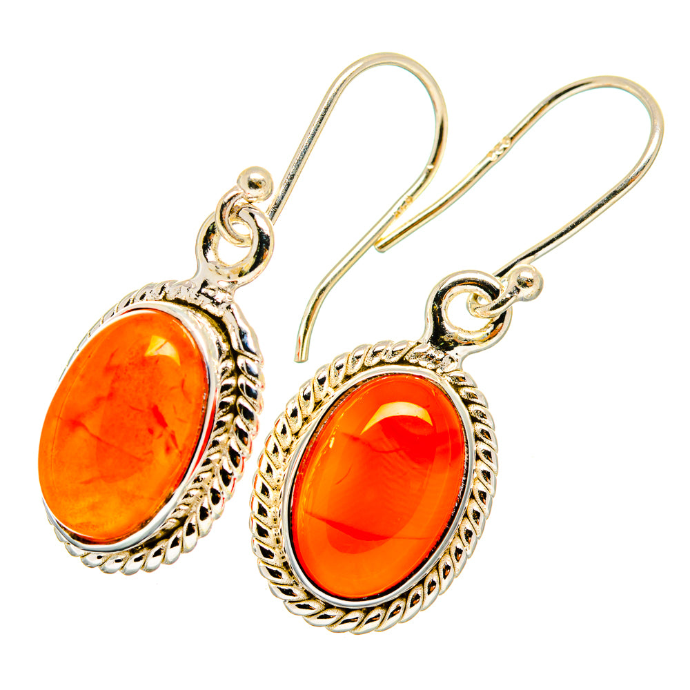 Carnelian Earrings handcrafted by Anasilvercos - EARR419454
